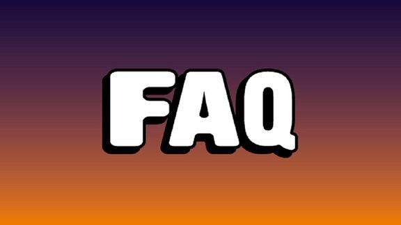 Schrifttafel mit Schrift "FAQ"